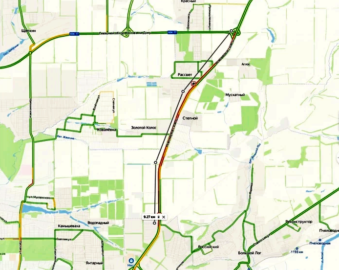 Карта пробок в ростове на дону сейчас