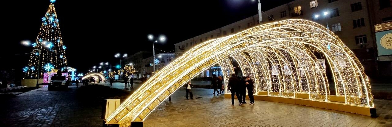 В Ростове засияла огнями главная новогодняя ёлка города 