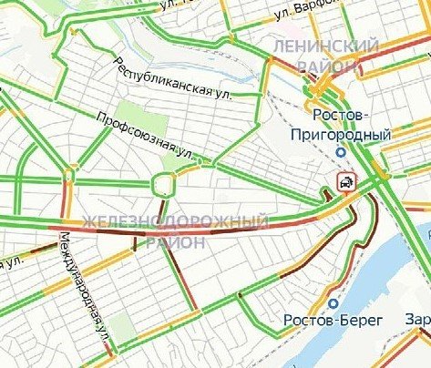 Карта пробки ростова на дону смотреть