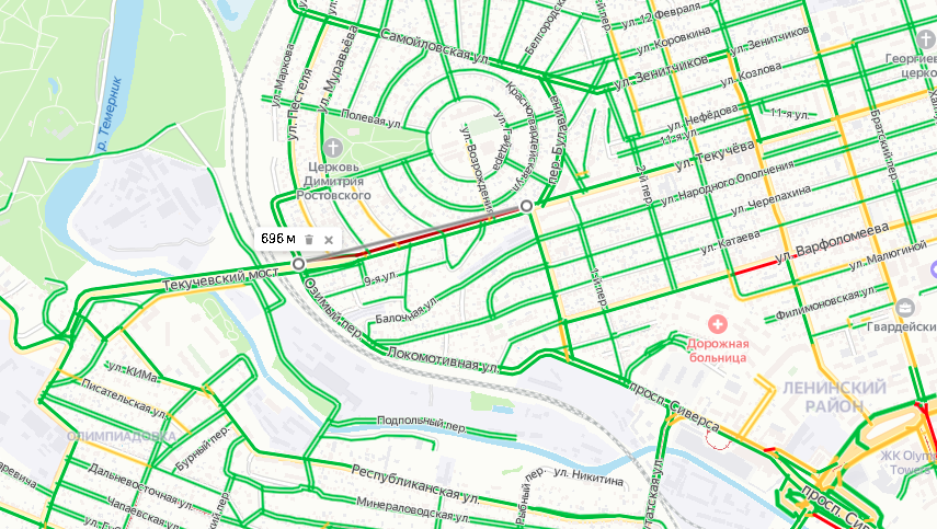 Затор на Текучевском мосту