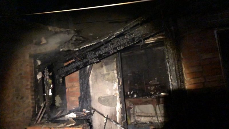 Последствия пожара в частном доме на Западном