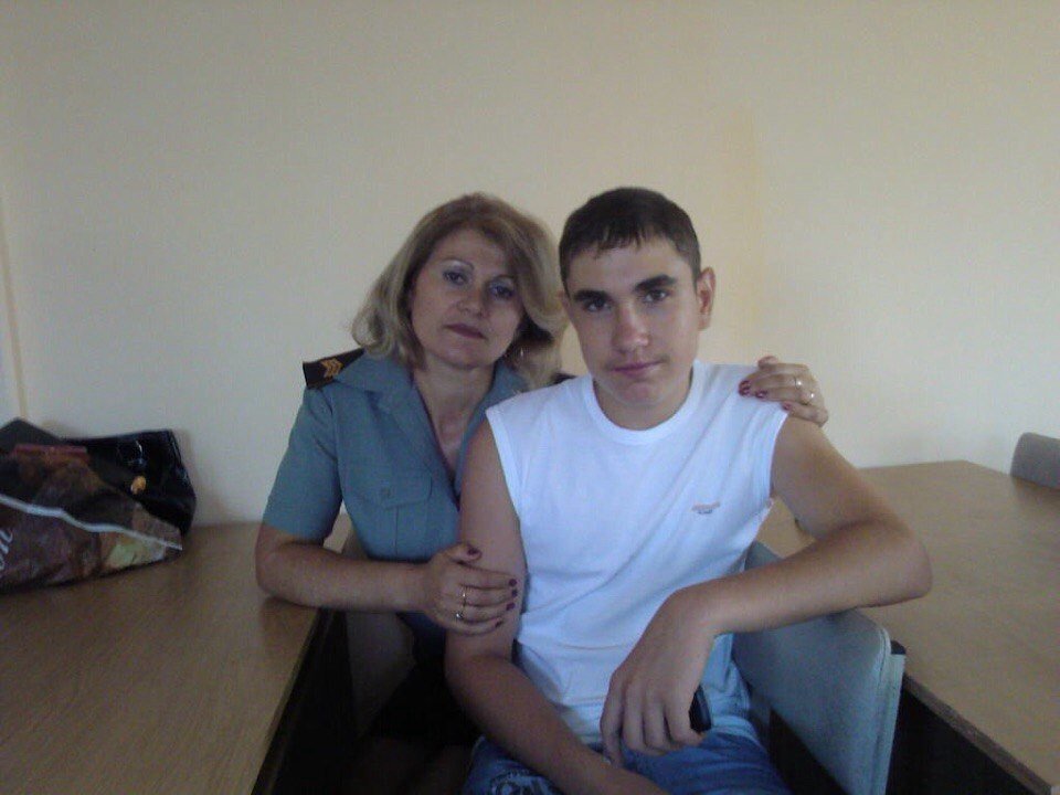 Александр Мехов с матерью