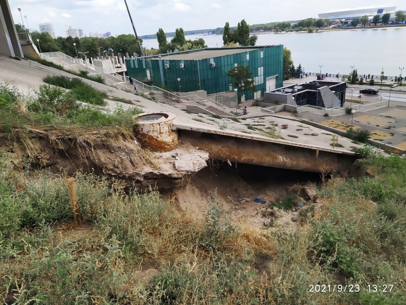 Оползень на Ворошиловском мосту